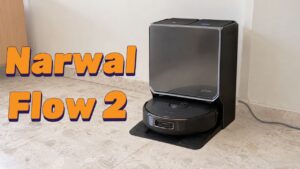 Narwal Flow 2 שואב-שוטף רובוטי עם תחנת עגינה חכמה ורולר שטיפה. צילום: ג׳ירפה